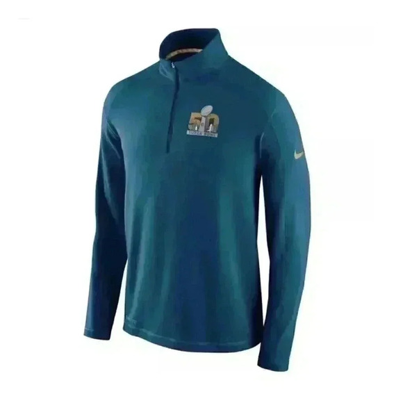 Nike NFL Super Bowl 50 Performance Men Shirt Football Blue 743515 469 - Picture 1 of 9
